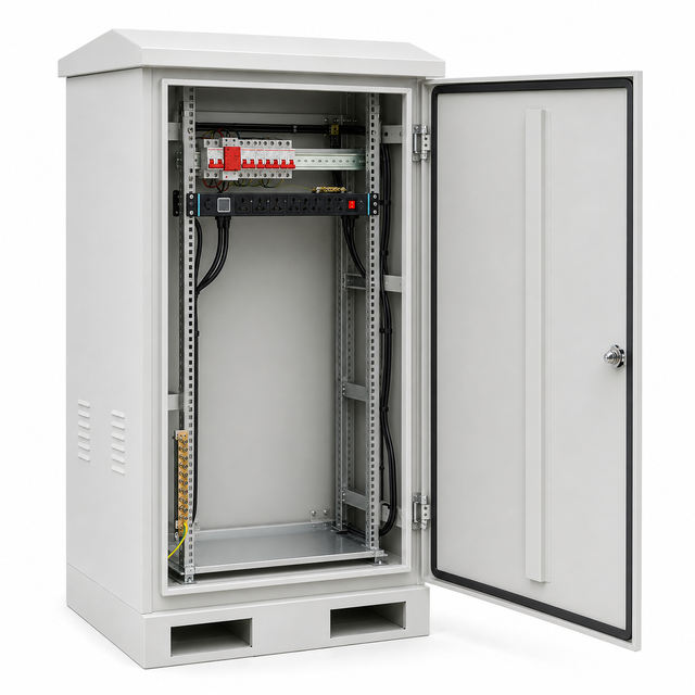 Outdoor Network Server Rack Cabinet 6U-32U Cold-Rolled Steel Tempered Glass Door Power Distribution Box Wall Mount Industrial