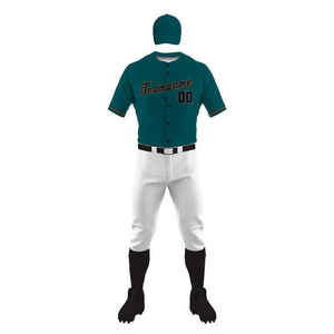 Uniforme de baseball noir pour hommes, vêtements de sport avec sublimation personnalisée disponible, vente en gros, uniformes de baseball à manches courtes bon marché - Product Image 1