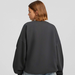 Sweat-shirts à manches longues surdimensionnés pour femmes, personnalisés, décontractés, de haute qualité, 100% coton, respirants, à séchage rapide - Product Image 2