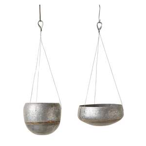 Jardinière galvanisée d'intérieur, conteneur élégant, améliorant la décoration intérieure, placement de plantes vertes, intérieurs modernes - Product Image 2