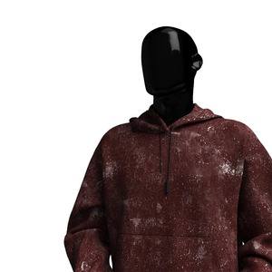 Sweat à capuche en molleton délavé de qualité supérieure, vierge, 410 grammes, surdimensionné, unisexe, pour homme, hiver, uni, cordon de serrage, décoloration au soleil - Product Image 2