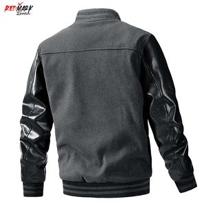 <b>Men's</b> Vintage Canvas Varsity College <b>Jacket</b> Casual Streetwear Baseball Bomber with Patch for Casual Wears - Product Image 2