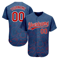 Pasokan Langsung Pabrik Jersey Baseball Custom Nama Pemain Untuk Pria Desain Sublimasi Tim Sendiri Dicetak Kaos Softball Kancing Penuh