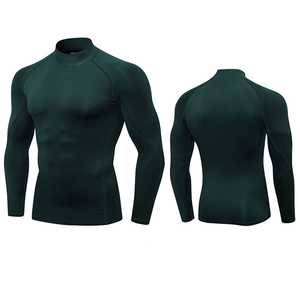 T-shirt de compression respirant à manches longues personnalisable avec logo pour MMA, BJJ, entraînement et gym pour hommes - Product Image 5