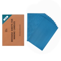 Kit de fabricación de velas de cera de abejas DIY Sotacandlemarket al por mayor para niños, hojas de cera de abejas de lujo en tono azul claro, más de 48 colores, juguete