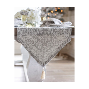 Eco Luxe Center Floral <b>100</b>% Cotton 280 GSM Jacquard Weave GOTS Certified Washable Durable OEM ODM Available Dining Table Runner - Product Image 4