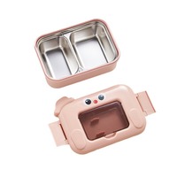 Nouvelle boîte à lunch isolée en acier inoxydable de dessin animé compartiment amovible avec cuillère boîte à lunch pour les étudiants au travail boîte à lunch