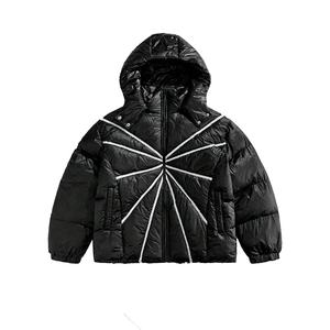 Venta al por mayor de alta calidad al aire libre Color sólido abrigo de invierno cálido grueso para hombre chaqueta abrigo con logotipo personalizado chaqueta acolchada - Product Image 1