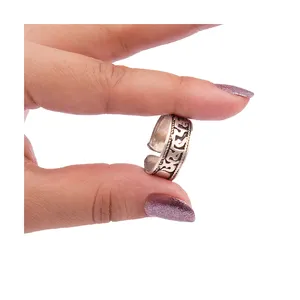 Vinger Ring Voor Mannen/Vrouwen Verzilverd Om Mani Padme Hum Verstelbare Vinger Ring