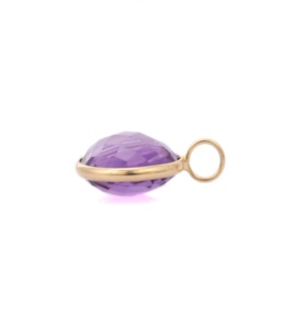 Vintage <b>Gold</b> Plated <b>Solid</b> 925 Sterling Silver Amethyst Bezel Setting Round Gemstone <b>Pendant</b> Jewelry for Party - Product Image 2