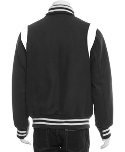 Personalizado para hombre Casual Letterman estilo Varsity Chaquetas Chaqueta para los hombres de invierno Stand Collar mangas de cuero frente Logo Mega Empire - Product Image 5