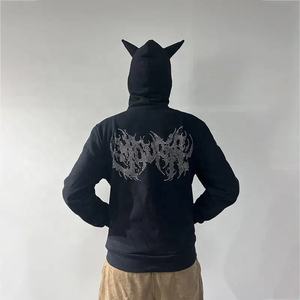 New Arrival Custom Design Rhinestone Full <b>Face</b> Zip Hoodie For Men Heavy Weight Full Zip Up Hoodie Rhinestone - Product Image 2