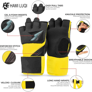 Guantes personalizados de Muay Thai transpirables para niños y adultos de cuero PU de alta calidad - Product Image 5