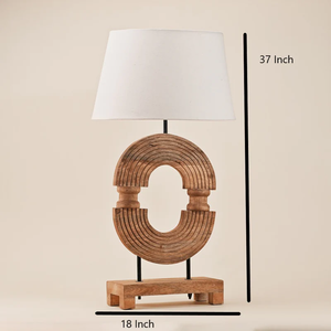 Lampe de table en bois de qualité supérieure, best-seller, design intérieur, chambre à coucher, salon, éclairage domestique, finition de haute qualité, élégante et durable - Product Image 3