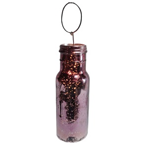 Bougeoirs votifs en verre faits à la main de qualité du fournisseur indien bouteille forme couvercle en métal Logo personnalisé décoration de la maison noël - Product Image 3