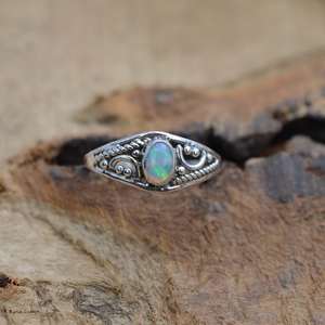 Welo Ethiopian Opal 925 Sterling Silver Natural Gemstone Ring Oval Shape Handmade Jewelry Gift For Women - Product Image 3