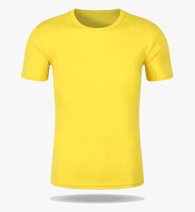 Venta al por mayor 100% poliéster microfibra hombres secado rápido deportes camisetas patrón sólido con impresión de logotipo personalizado - Product Image 5