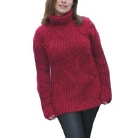 Pulls à col roulé pour femmes, en acrylique 100%, de haute qualité, décontractés, à manches longues, amples et doux, nouvelle collection, vente en gros