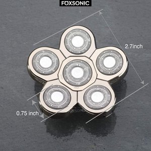 Cabezal de Repuesto para Afeitadora Eléctrica con 6 Cuchillas, Recortadora Rotativa para Cara y Cuerpo, Lavable - Product Image 6
