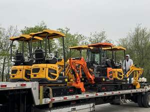 Multifunctionele minigraafmachine te koop, kleine graafmachine met volledige set accessoires voor het leggen van pijpleidingen - Product Image 5