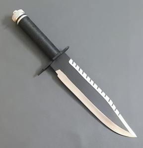 Couteau de chasse Bowie Rambo en acier inoxydable de qualité industrielle fait à la main, lame droite, pointe à clip, étui en cuir personnalisable - Product Image 5