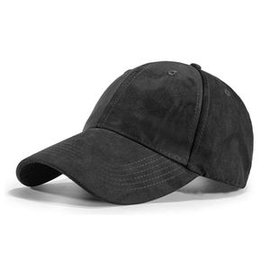 Gorra de béisbol de cuero de gamuza, diseño estructurado ajustable, gorra cómoda suave y lisa de gamuza genuina - Product Image 2