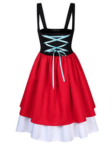 Tanque Damen Dirndl vestido de marca 100% algodón hermoso auto bordado alemán Dirndl personalizado Dirnd vestido Trachten Dirndl 2025 - Product Image 5