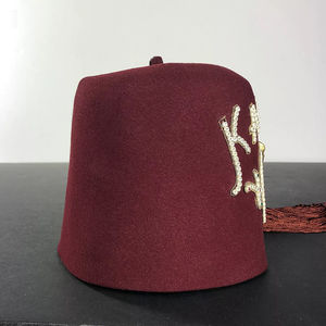 Sombrero Fez de Fieltro Marrón con Joyas VTG Shriners 2026, Sombrero Masónico de Alta Calidad, Personalizado, Más Vendido - Product Image 5
