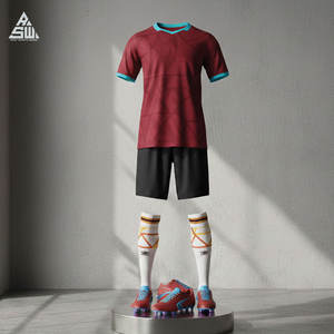 Conjunto de Uniforme de Fútbol de Verano Transpirable de Primera Calidad para Hombres y Niños, Jersey Moderno y Pantalones Cortos, Kit de Entrenamiento 100% Poliéster - Product Image 1