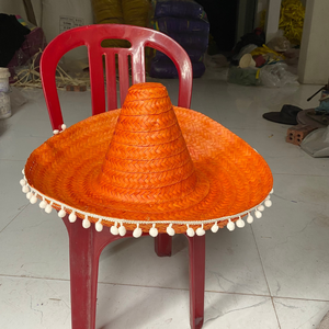 Sombrero de Carnaval al Aire Libre para Hombre y Mujer, Sombreros Mexicanos de Fiesta, Sombrero de Paja Natural, Sombrero de Ala Ancha, Sombreros de Cubo de Panamá, Gorras Retro Ajustables - Product Image 3