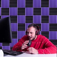 Lot de 24 panneaux acoustiques en bois de 2 po x 12 po x 12 po, ignifuges, insonorisants, absorbants du bruit, mousse murale, violet + noir