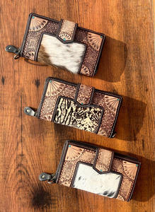 Portefeuille en cuir de fourrure à imprimé animal de style occidental pochette à fermeture à pression pour femmes vente à chaud - Product Image 3