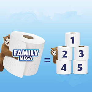 Papel Higiénico Blanco de 4 Capas, Suave y Resistente, en Rollo Jumbo, para Montar en la Pared del Baño - Product Image 2