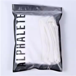 Custom Biodegradable Zipper <b>Bags</b> Matte/Frosted Plastic <b>Packaging</b> for T-Shirts Swimwear <b>Clothing</b> with Customized Logo - Product Image 2