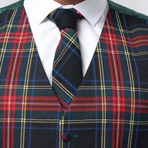 Gilets/gilets en tartan à motif droit écossais/irlandais formel avec fermeture à boutons Scotland Kilt Company gilets écossais pour hommes - Product Image 4
