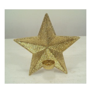Silver Glitter Finished Metal Star <b>Tea</b> <b>Light</b> Candle Holder <b>Christmas</b> Ornaments For Home Decorative - Product Image 5