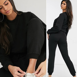 ชุดวอร์มสำหรับผู้หญิง2ชิ้น,ชุดวอร์มออกแบบลายตัดเองสำหรับใส่วิ่งเข้ายิม - Product Image 6