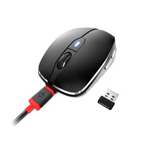 Souris rechargeable sans fil CHERRY MW 8C ADVANCED originale avec double mode (Bluetooth et 2.4 GHz) 3000 Dpi Sac de transport inclus