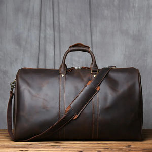 Sac de voyage en cuir de grande capacité Sacs de voyage d'affaires pour hommes avec poches à compartiments multiples - Product Image 5