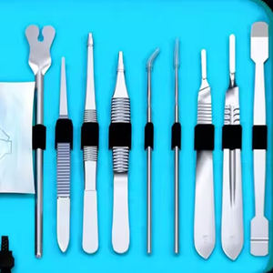 ชุดอุปกรณ์ผ่าตัดแบบแมนนวลสำหรับห้องปฏิบัติการชีววิทยา กายวิภาคศาสตร์ รับประกันตลอดชีพ มีดผ่าตัด ด้ามจับ ใบมีด สำหรับนักศึกษาแพทย์และสัตวแพทย์ - Product Image 4