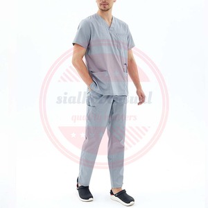 Traje de fregado profesional para hombre, poliéster, algodón, traje de fregado para Hospital, conjuntos médicos, uniforme de enfermería a la venta - Product Image 2