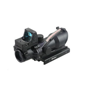 Lunettes de visée tactiques pour la chasse en plein air, grossissement 4x32, lunette à prisme à fibre optique, combinée à la visée point rouge HD1077, 8x disponible - Product Image 1