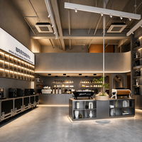 Étagère murale, présentoir LED, table basse, vitrine, mobilier d'hôtel, mobilier de restaurant, mobilier de bar, chariot de service alimentaire, bar à outils, bar doré