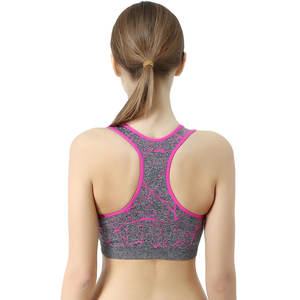 Sujetador deportivo alto para mujer, sin espalda, sin costuras, con logotipo personalizado, transpirable, para entrenamiento de gimnasio - Product Image 3