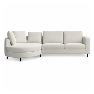 Conjunto de Sofás Seccionales Curvos Modernos, Tapizados en Tela, en Forma de L, Muebles de Asientos de Esquina para Sala de Estar - Product Image 1
