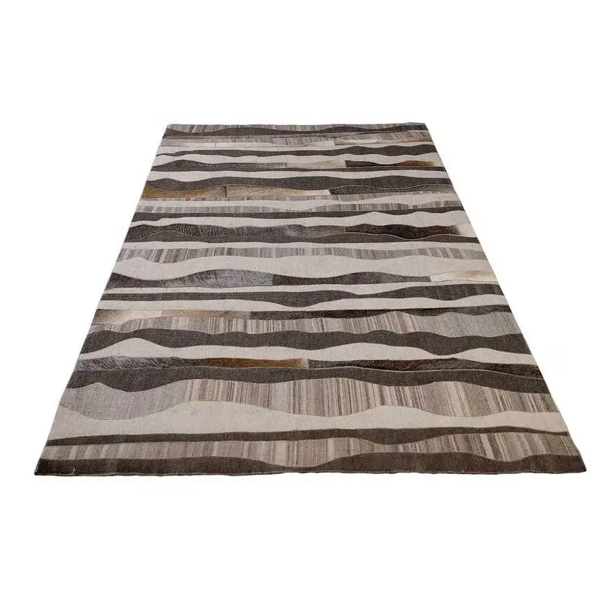 Buy Multicolor Abstract Leather Hand Woven Carpets & Rugs Anti Slip Rugs & Carpet at best price carpets & rugs leather