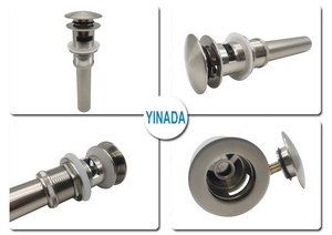 Brass lưu vực cống Pop Up chất thải cống với tràn Clic clac bồn rửa cống ống <span class=keywords><strong>kit</strong></span> Lọc - Product Image 5