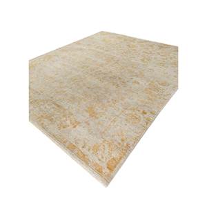 Tapis en laine noué à la main Erbe Blue Floral pour adolescents, 9x12, rectangulaire, pour salon, couloir, décoration de la maison - Product Image 2