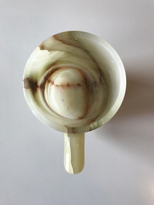 Tasse à café en onyx vert multi-tons, élégante tasse en céramique faite à la main, vaisselle de cuisine élégante et unique, cadeau parfait pour les amateurs de café - Product Image 2