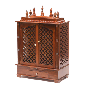 Mango Wood Customized Handmade Premium Wooden Temple Cabinet Handmade Home <b>Mandir</b> Hindu Prayer Furniture Living Room KA836 - Product Image 4
